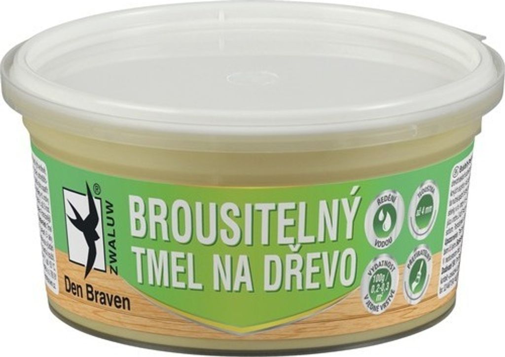 Tmel na drevo DEN BRAVEN brúsiteľný 250 g biely Obrázok produktu 