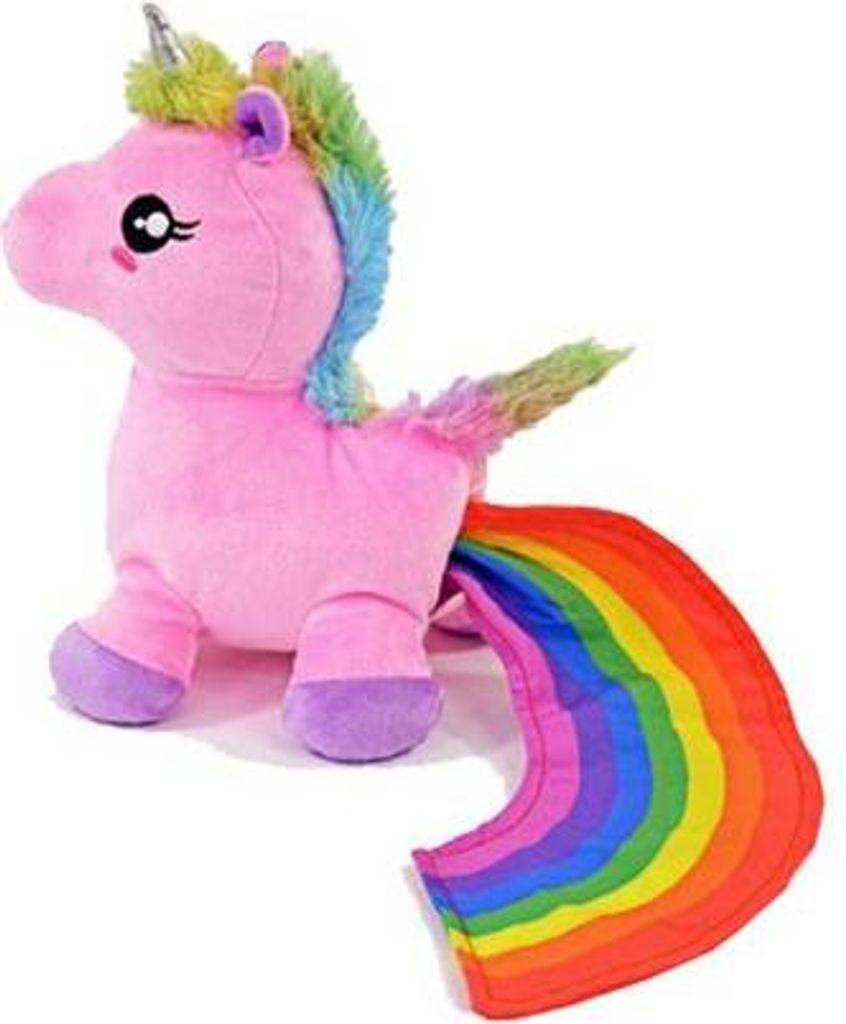 Kögler Plüsch Einhorn Sound Regenbogenschwanz Plüschtier pink 24 cm Neu