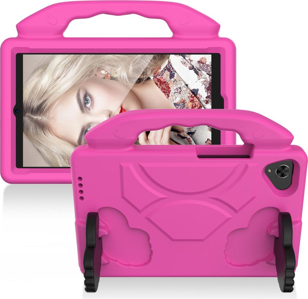 Kinder Schutzhülle für Samsung Galaxy Tab A 8,0"/Tab A7 Lite 8,7"/Tab A9 8,7", Leicht EVA-Schaum mit Griff Ständer Hülle Rosa