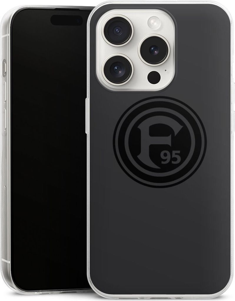 DeinDesign Slim Hülle für Apple iPhone 15 Pro Silikon Case Ultra Dünn Handyhülle F95 Fortuna Düsseldorf Logo