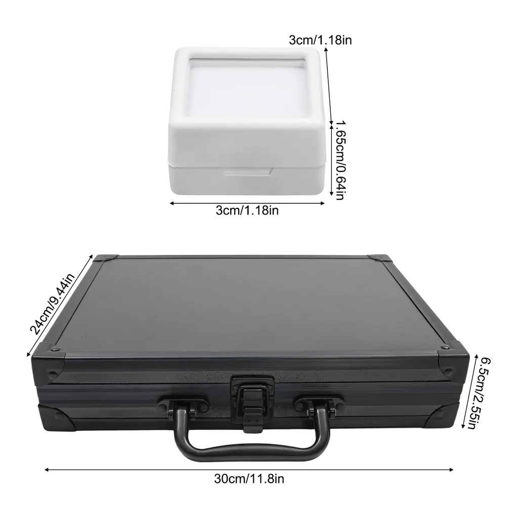 Grand présentoir bijoux portable 70 compartiments avec couvercle rigide - 3