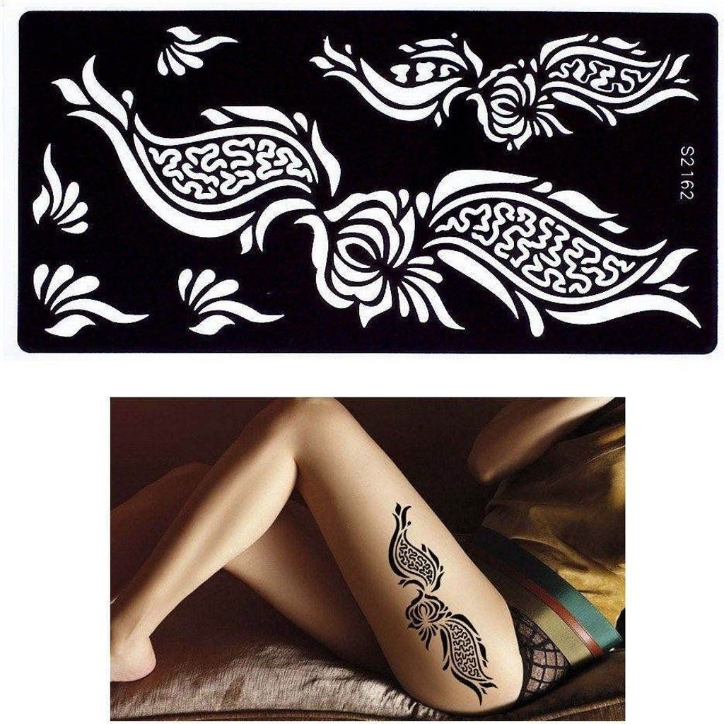 Henna Tattoo Schablone Airbrush Stencil Blume Ornamente