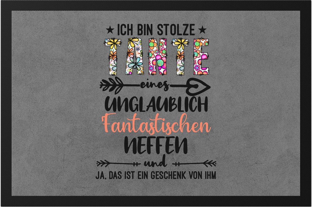 Ich bin stolze Tante Fußmatte Geschenk Idee Geburtstag Tante Neffe