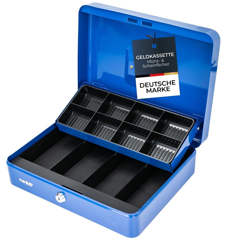 Geldkassette von HMF mit 30 Breite in Blau