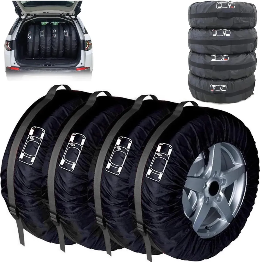 Set 4 Borse Copri Ruote 16-22": Protezione Impermeabile 4K con Maniglia