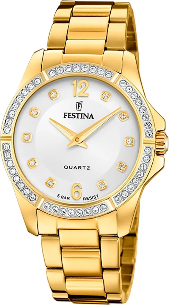 Montre Festina chic pour femme, accessoire idéal soirée et bureau