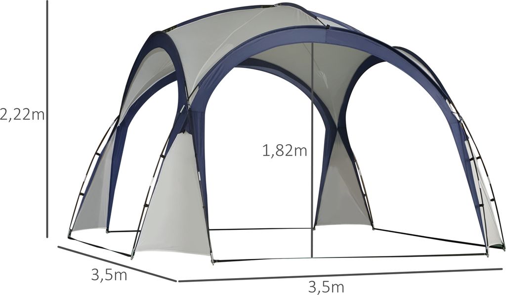 Sunny Garden Pavillon, wetterfest mit Fiberglas + Polyester Produktbild 7