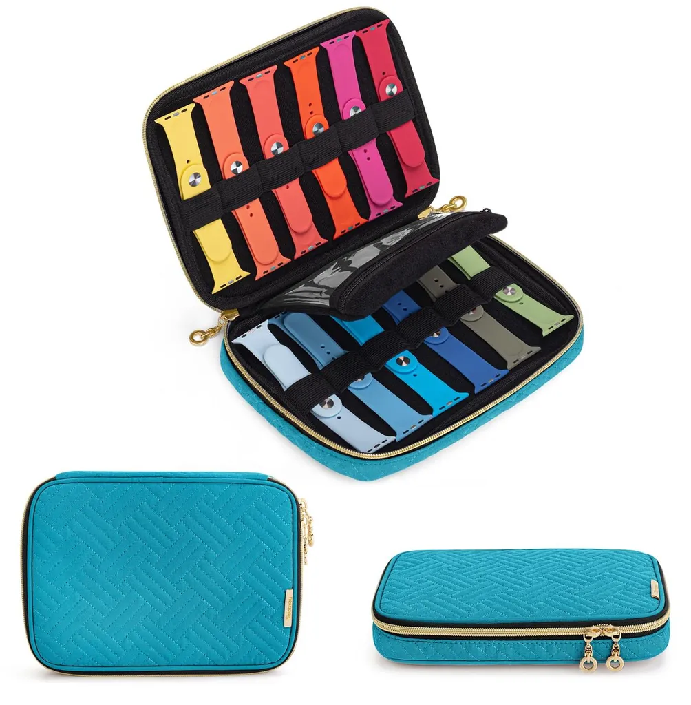 Support pour bracelets de montre connectée : organiseur 12 pièces turquoise