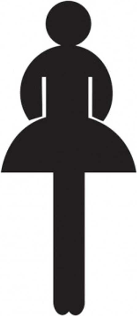 Dreifke WC-Schild, Piktogramm Damen, Folie, 120 x 52 mm, Folie selbstklebend...