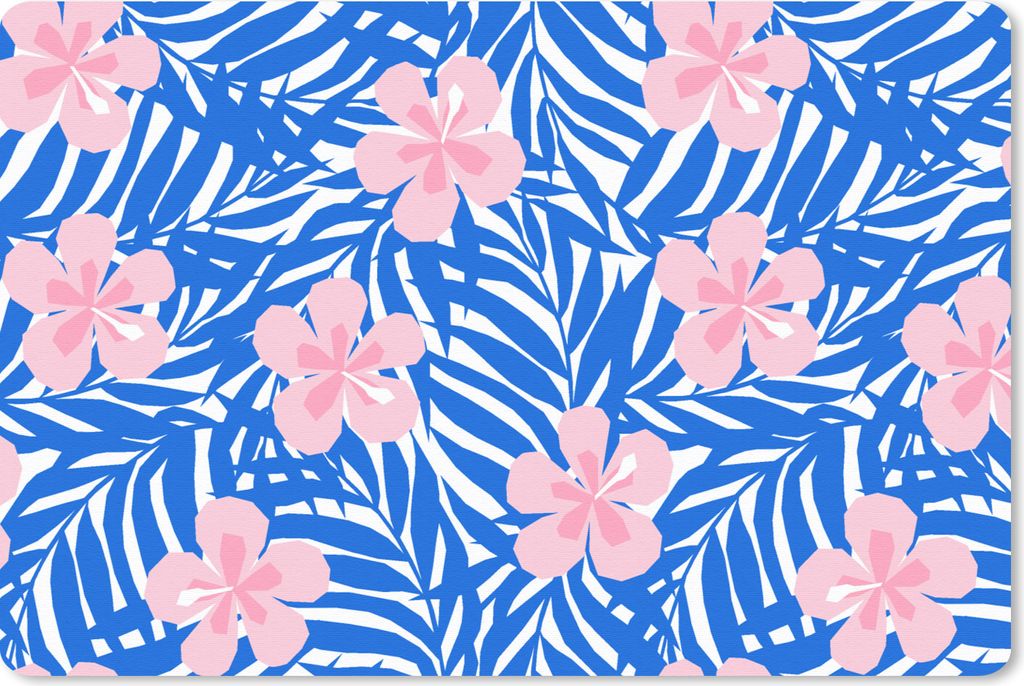 MuchoWow Mauspad Mousepad Hawaii - Blüte - Tropisch - Muster 27x18 cm - Mousepads - Maus Mat - Pad - Mausunterlage - Büroartikel - Desk Matten