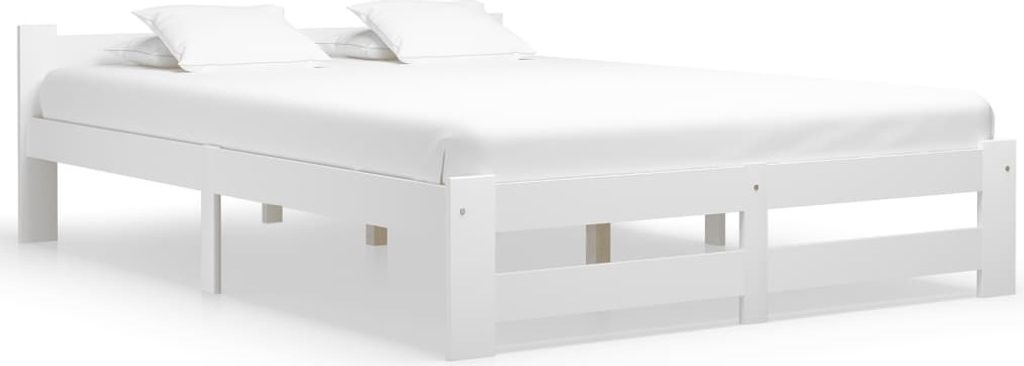 "2026 Promotion" Massivholzbett Schlafzimmer - Weiß - Kiefer 120x200 cm - Polsterbett CC12193
