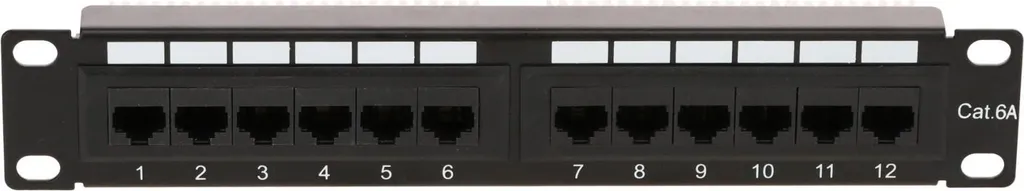 Organiseur réseau 12 ports CAT 6a pour mini coffret informatique 10"