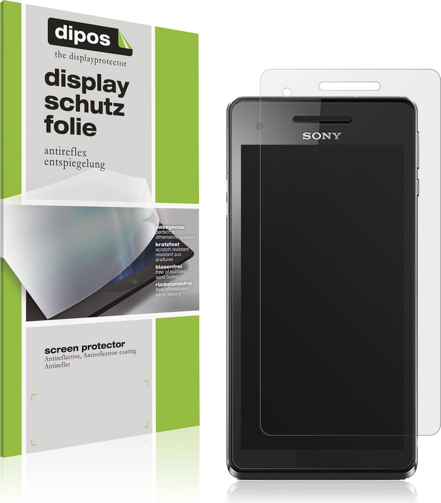 2x Schutzfolie für Sony Xperia V matt Displayschutzfolie Folie Display Schutz