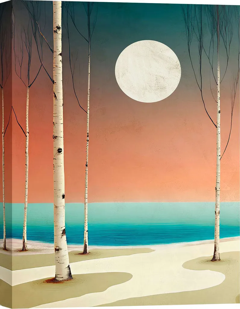 Quadro Nordico Sayaka Miko Moonset - L'Accessorio Wall Art del Momento