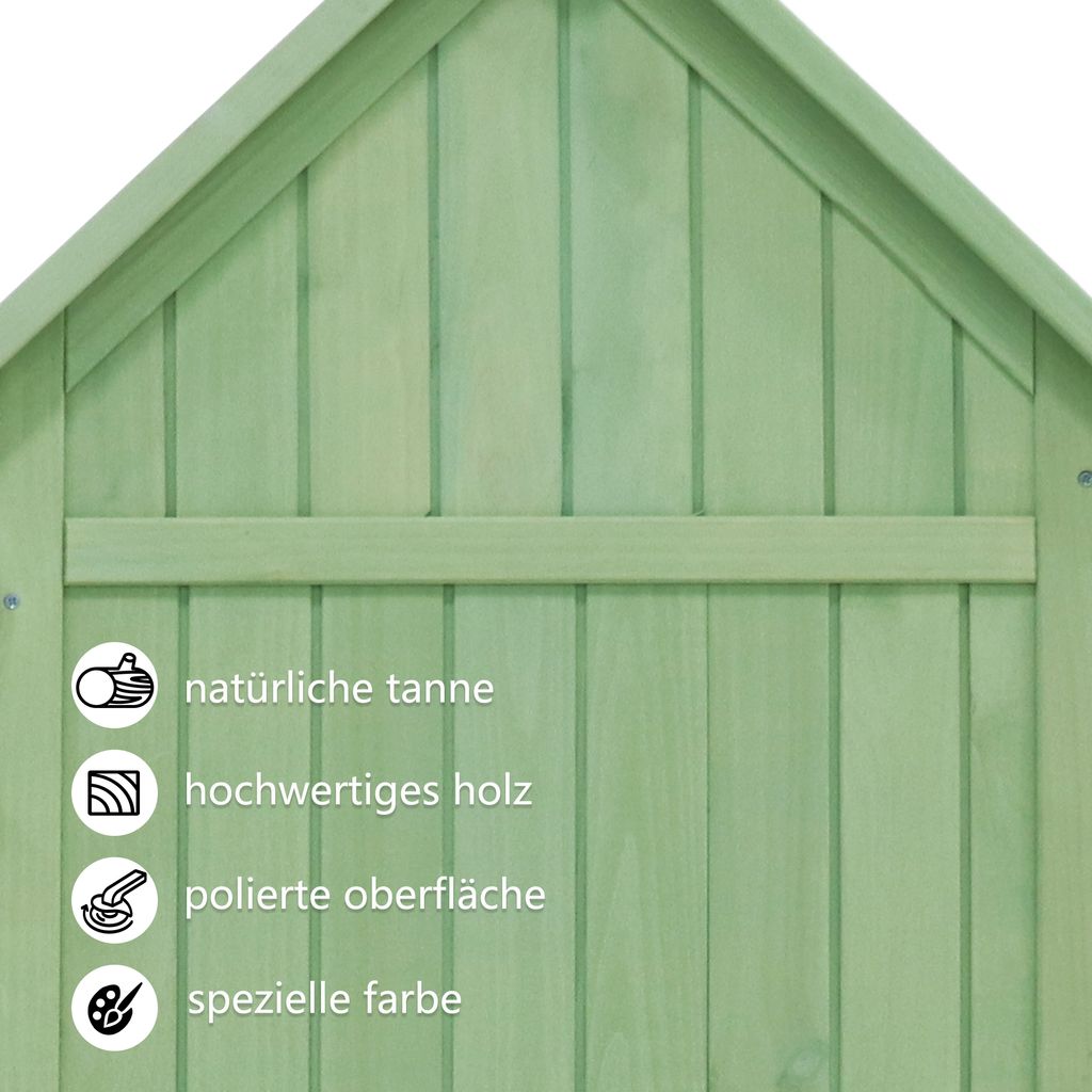 Flieks Geräteschrank Holz Gartenschrank Wetterfest, Produktbild 7