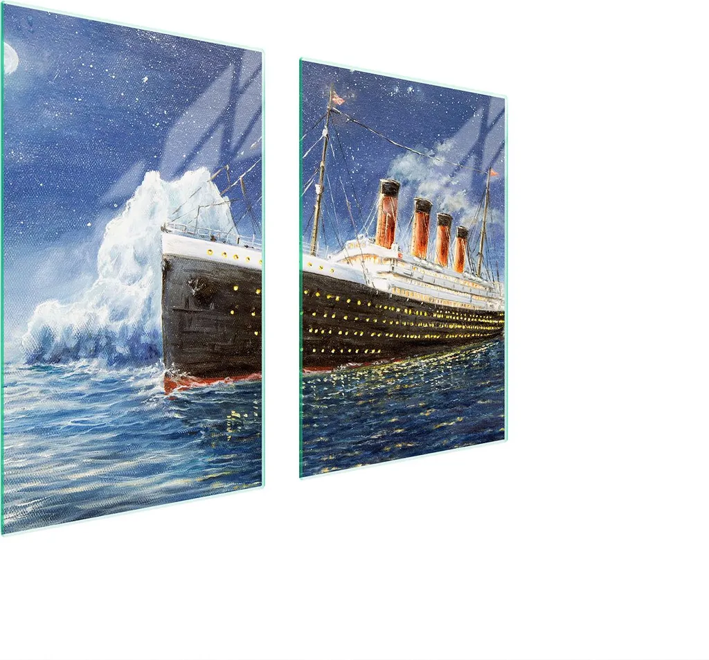 Paraschizzi Vetro 65x52 Titanic | Protezione Parete Cucina Design