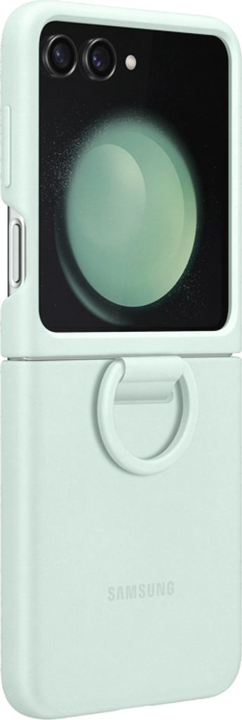 Samsung Silicone Case m. Ring Galaxy Z Flip5 grün Produktbild 