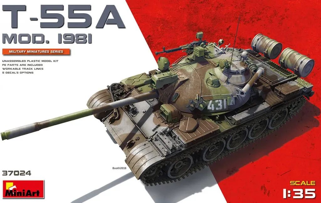 MiniArt T-55A 1:35 Maquette Haute Précision avec Détails de Photodécoupe