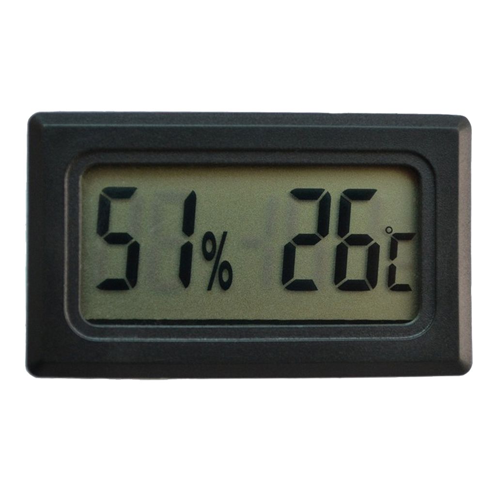 Digital Temp Humidity schwarze Thermometer Hygrometer Luftfeuchtigkeitsmesser 