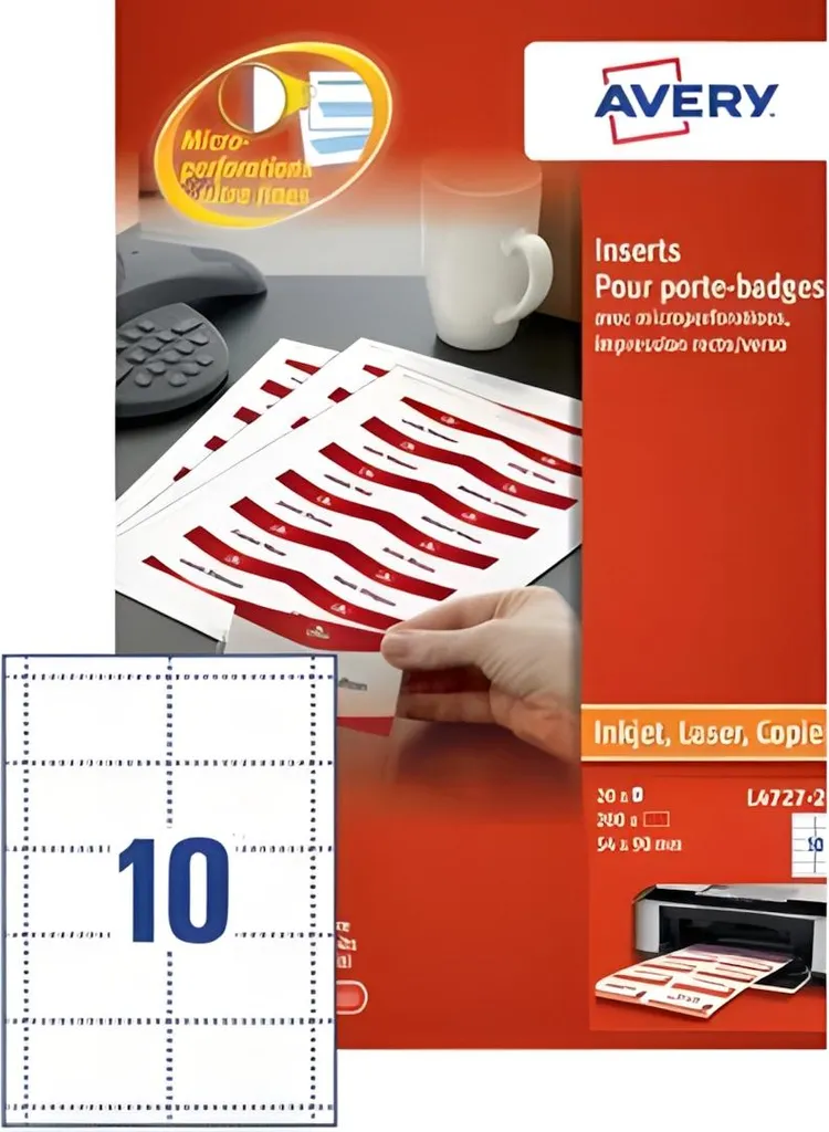 Fini les Badges Mal Découpés avec les Inserts Avery 55x86mm Précis