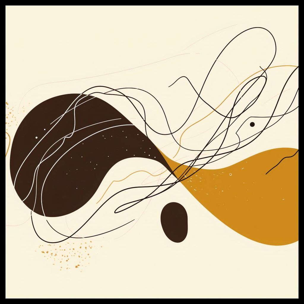 Poster 80x80cm Symphonie von Linien und Formen