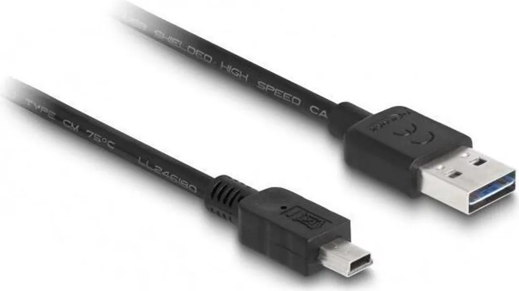 Câble Mini USB 2.0 de 2 Mètres Bleu - Cordon de Données Type A vers Mini-B - 2