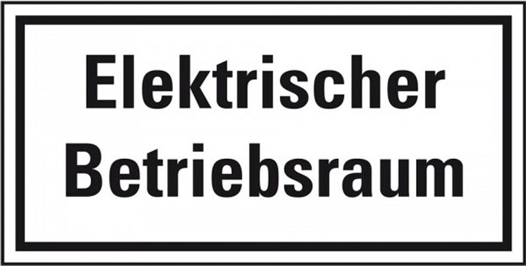 Dreifke Aufkleber I Hinweisschild Elektrischer Betriebsraum, Folie, selbstkl...