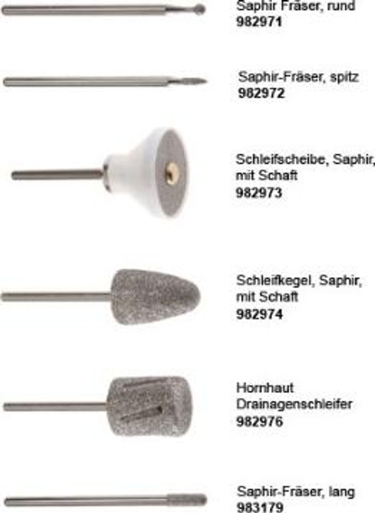 PROMED Saphir-Fräser>>>>Ausf.: rund