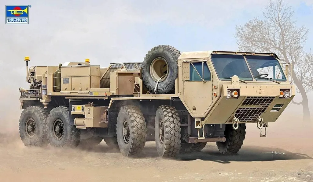 Trumpeter M984A2 HEMTT Wrecker 1:35 - Détails Précis et Grue Mobile Militaire