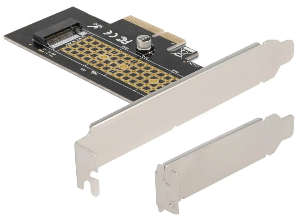 Carte Delock PCIe x4 vers M.2 NVMe - Support Key M 80mm Haute Vitesse