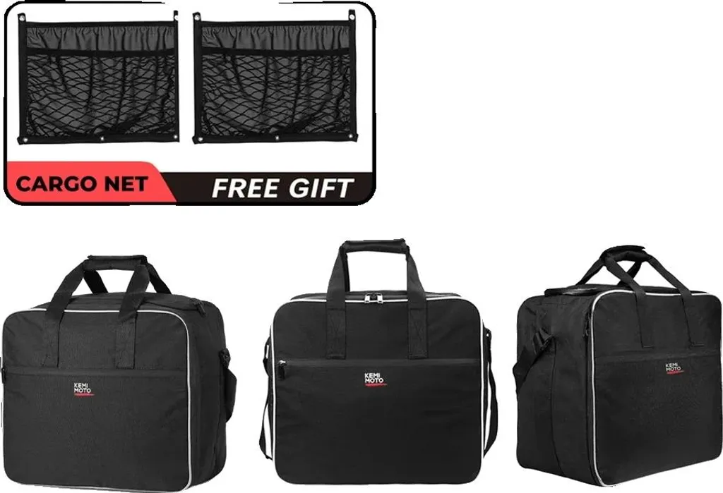 Borsa Moto Design Espandibile - 3 Tasche - Look Black Idrorepellente