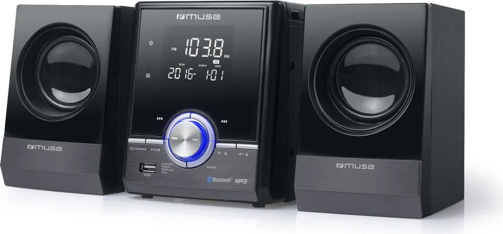 Micro-chaîne Bluetooth 10W Muse M38BT : Son Stéréo et Lecture USB MP3 - 6