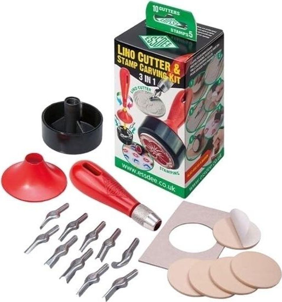 Essdee 3 In 1 Lino Cutter & Stamp Carving Kit Set für Produktbild 
