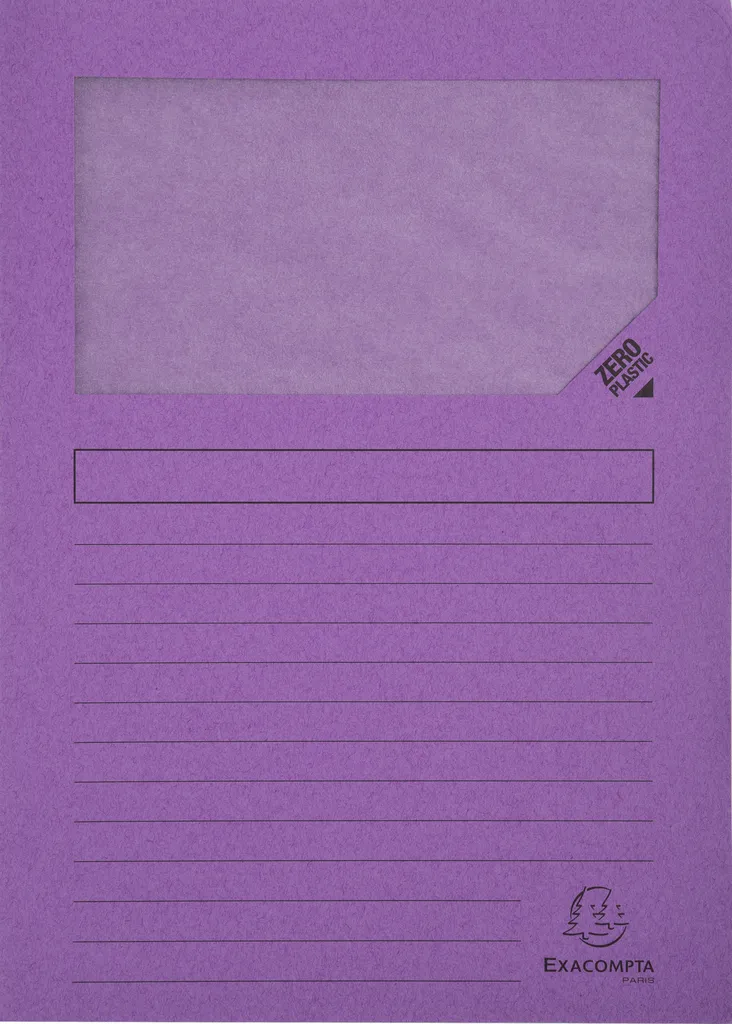 Exacompta Forever 50101E - 400 Chemises à Fenêtre 22x31cm Lilas
