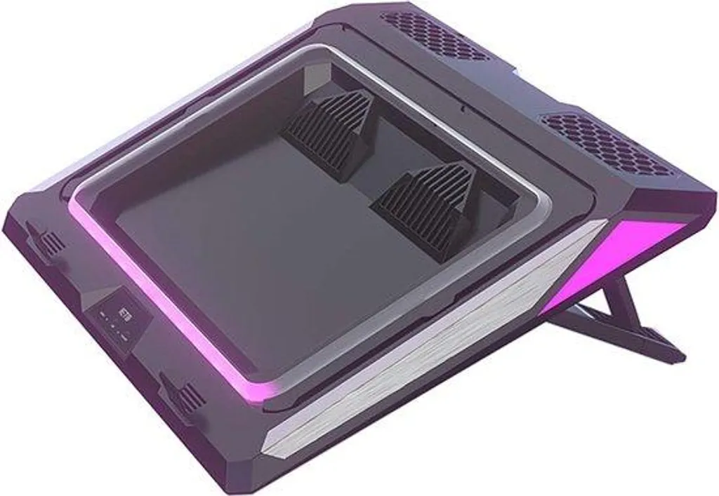 Support de refroidissement PC portable 17 pouces avec double ventilateur