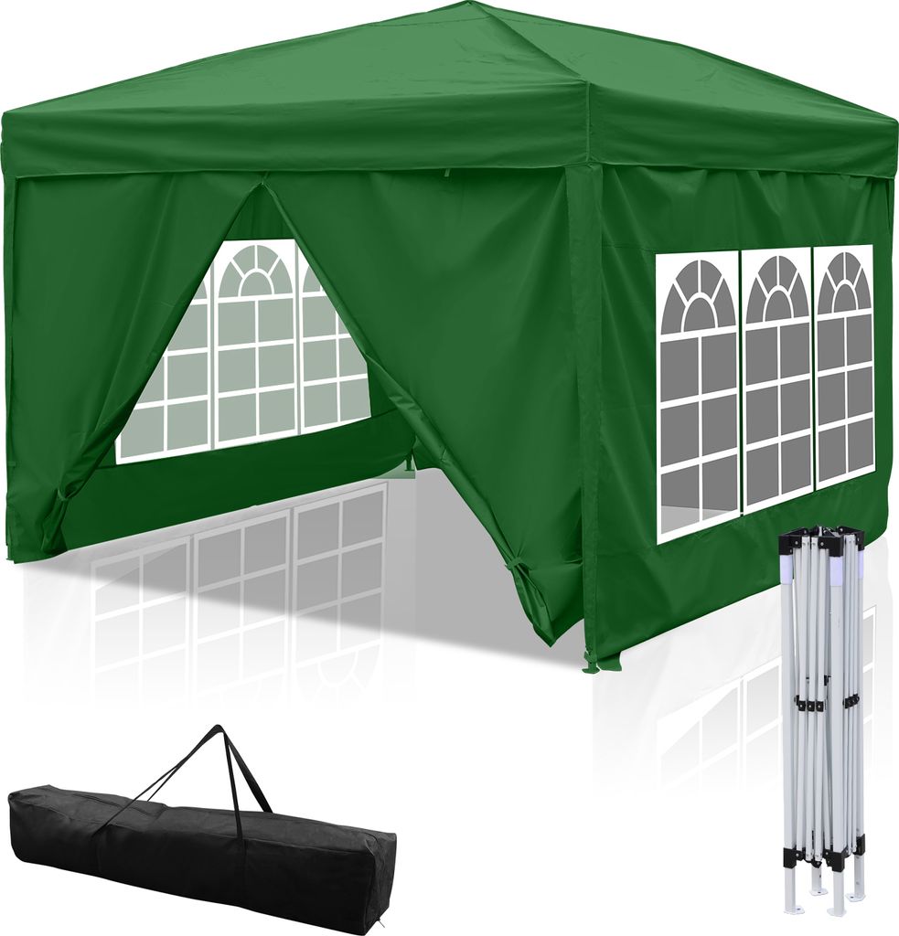 Faziango Pavillon 3x3m Faltpavillon mit 4 Seitenwänden Produktbild 
