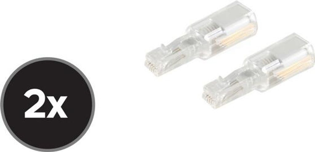 2x Twist-Stop schmale Ausführung weiß-transp.