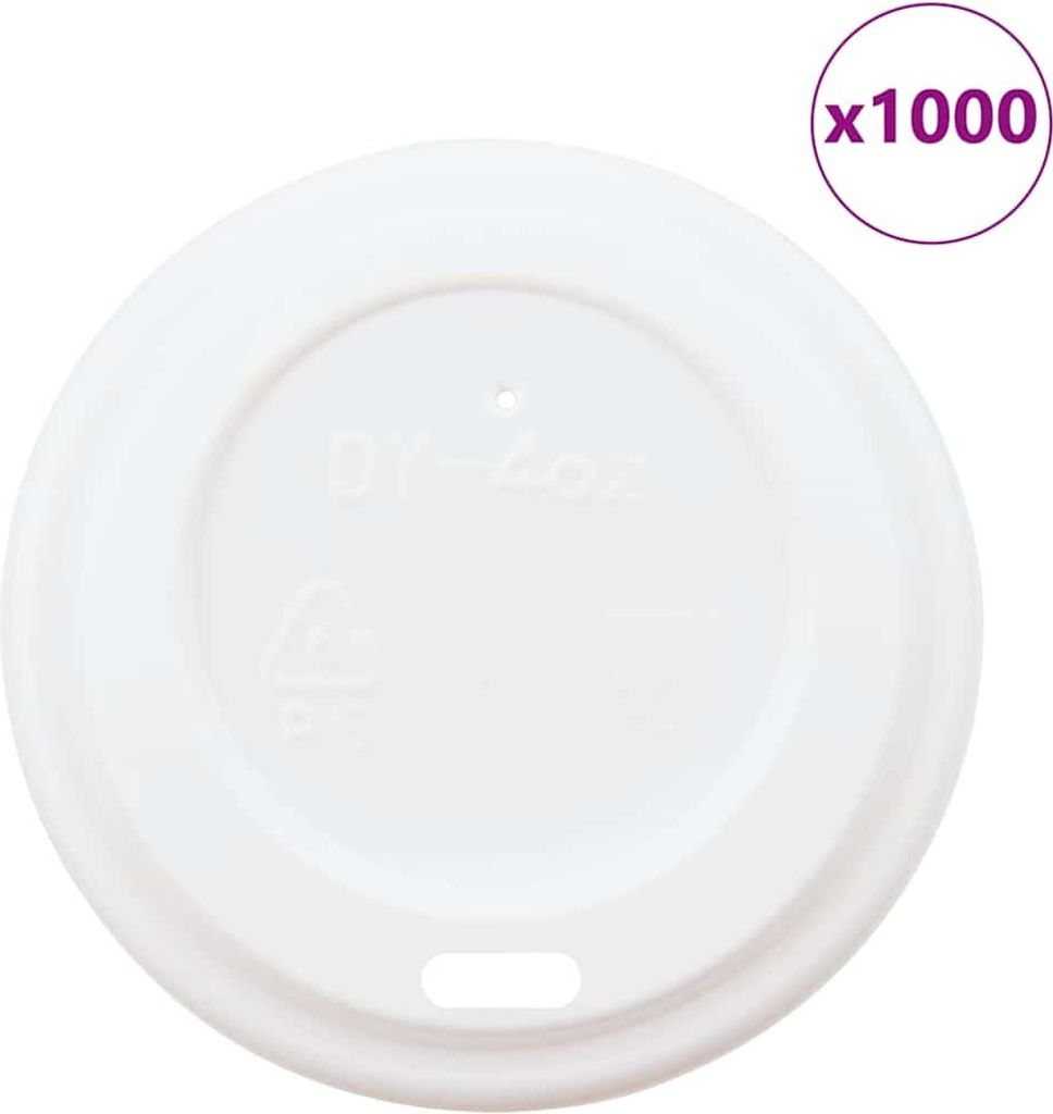 Deckel für Pappbecher Ø60 mm 4oz 1000 Stk. Weiß Kunststoff