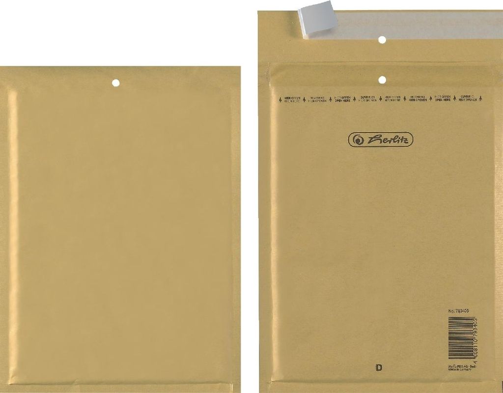 Luftpolstertasche 20x27.5 cm haftklebend braun VE=33x3 Stück