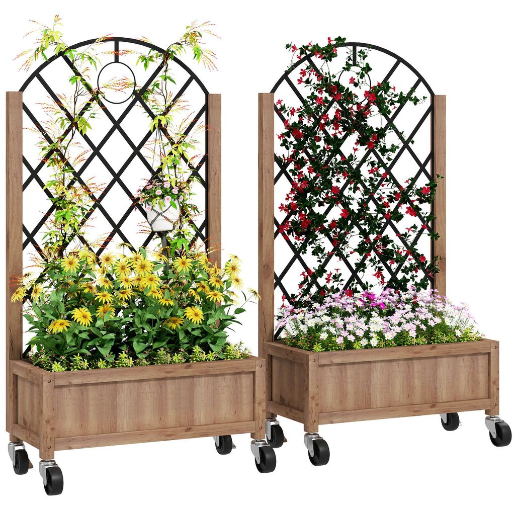 Outsunny 2er Set Hochbeet Pflanzkasten mit Produktbild 