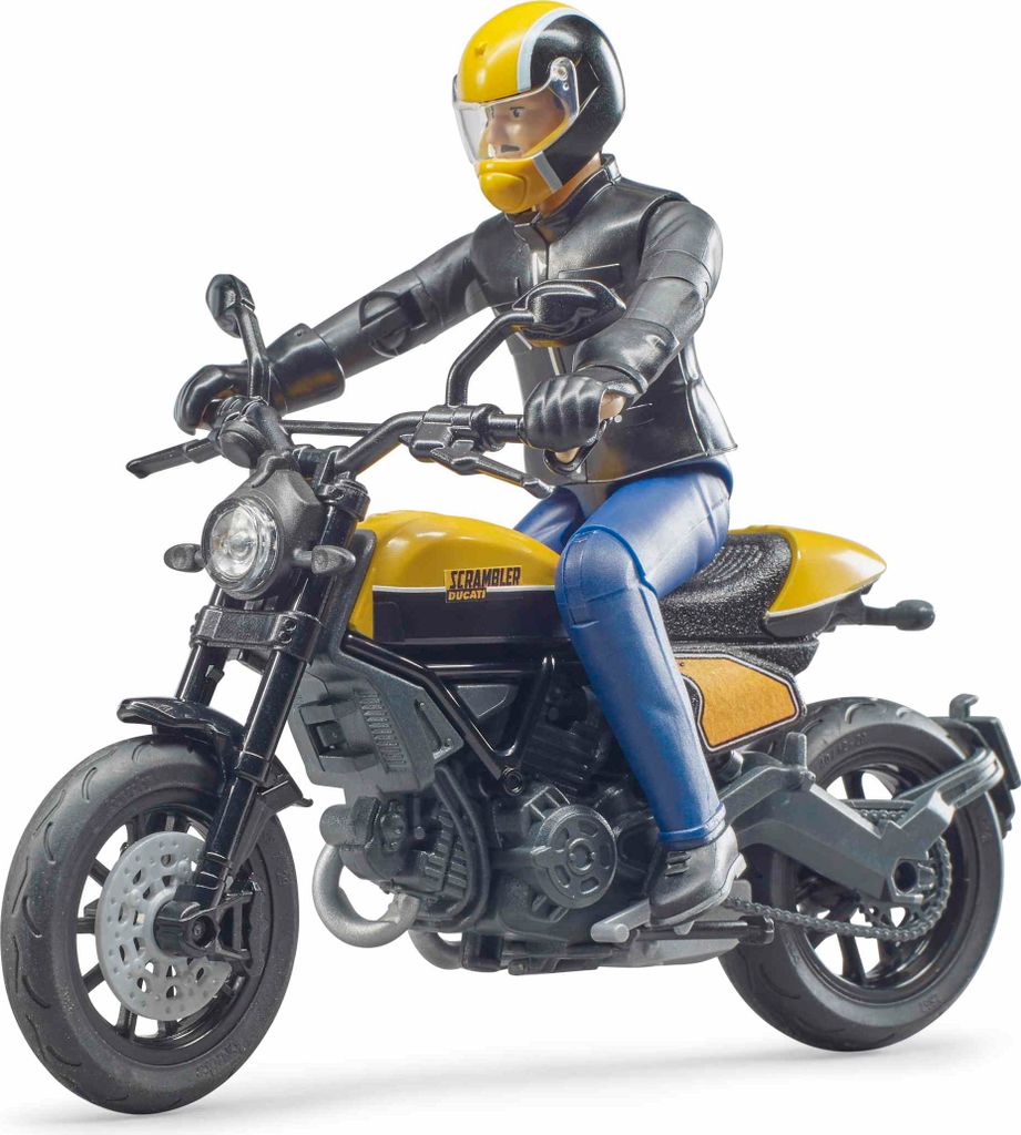 Bruder Motorrad Ducati Scrambler mit Fahrer Produktbild 