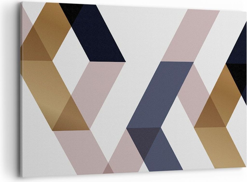 Bild auf Leinwand - Leinwandbild - Einteilig - Abstraktion Muster Diamant - 120x80cm - Wand Bild - Wanddeko - Wandbilder - Leinwanddruck - Bilder -...