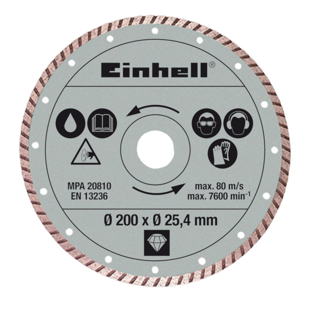 Einhell Radial-Fliesenschneidm-Zubehör Dia.-Trennsch. 200x25,4mm tur.