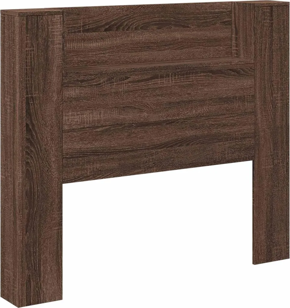 Testiera in rovere marrone 120 x 16,5 x 103,5 cm Materiale a base di legno