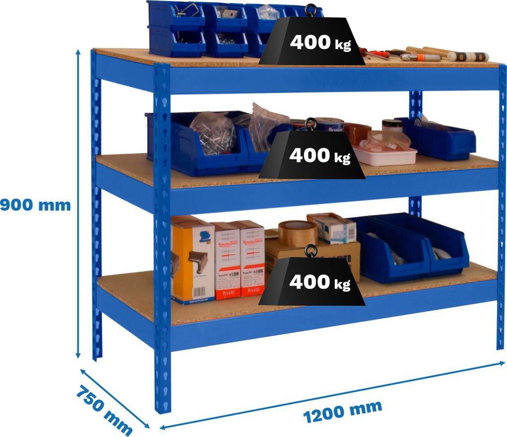 Arbeitstisch und Montage aus Metall ohne Parafuses SIMONWORK BASIC 3 901275-3 AZUL/MADEIRA