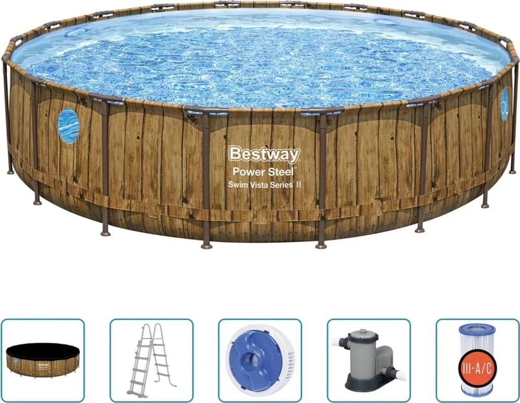 Bestway Power Steel Swimmingpool-Set 549x122 cm Produktbild 