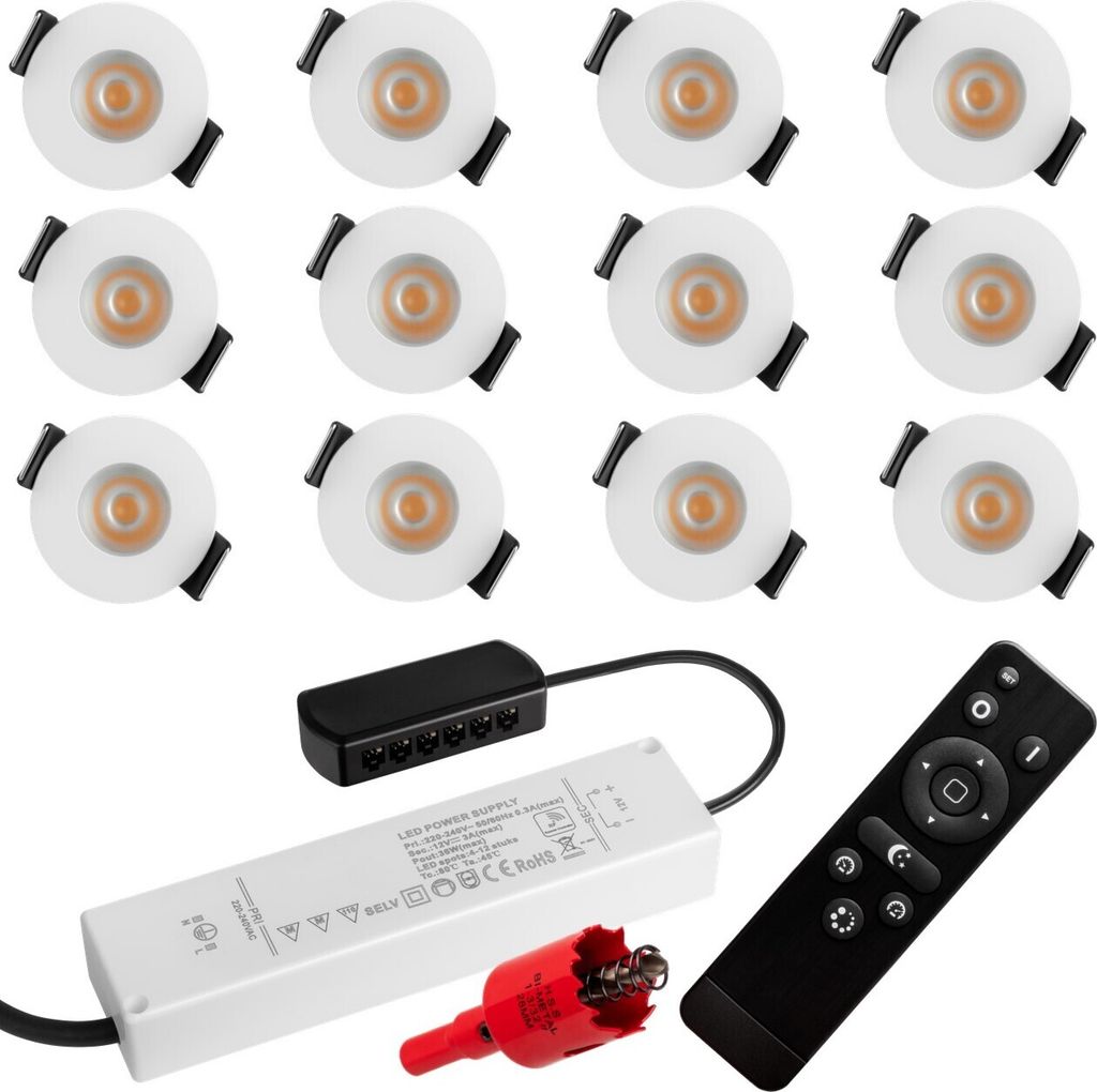 S-Polylight PREMIUM Mini LED- Einbauspots Warmweiss 3.000K, Produktbild 1