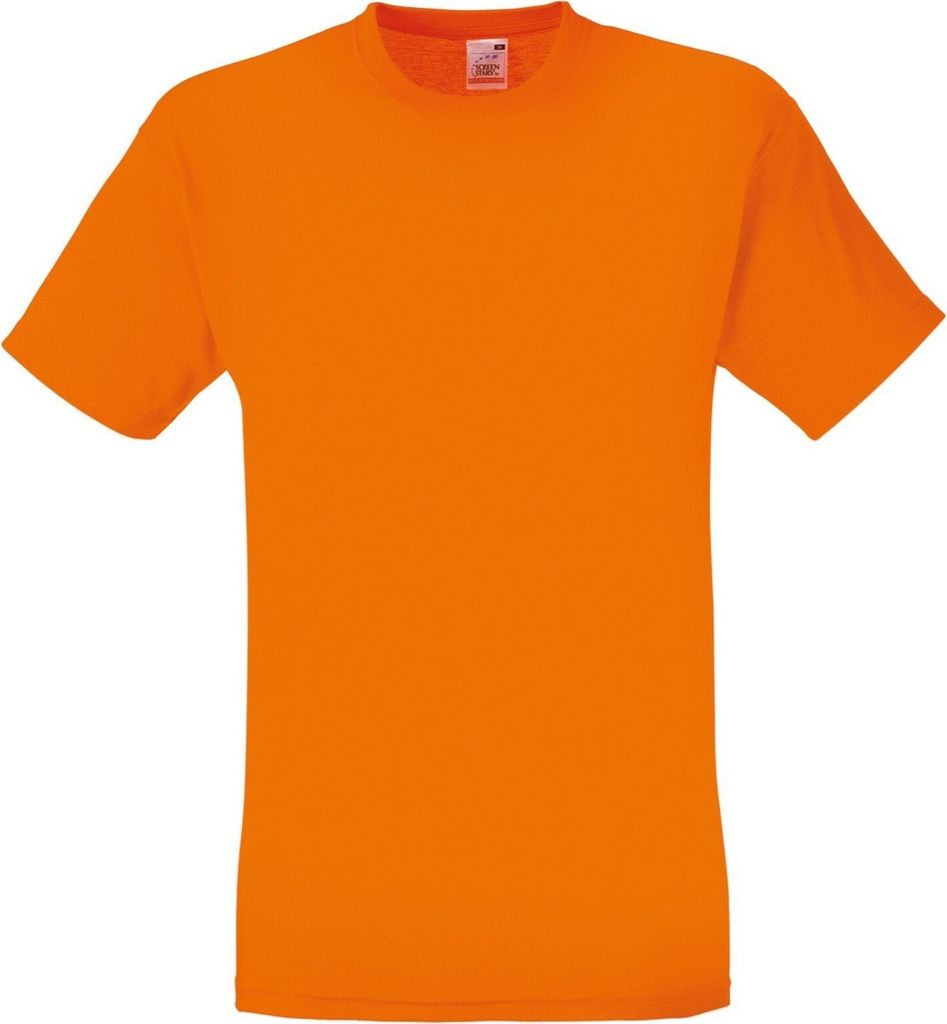 Screen Stars Fruit Of The Loom Original Herren T-Shirt, Kurzarm PC124 (S) (Orange)