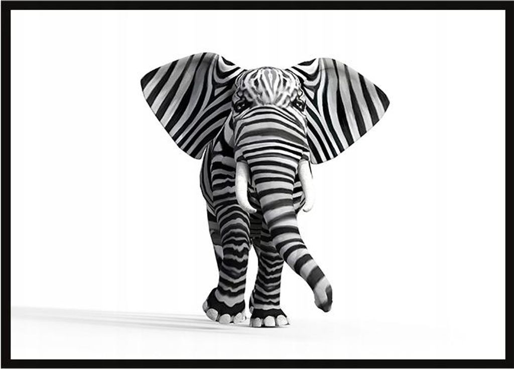 Bildplakat im Rahmen A4 cm Elefant PD350