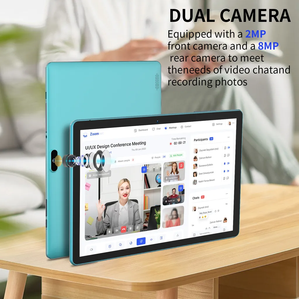 Tablette Android 10 Pouces avec Clavier et Souris - Pack Complet Bleu - 7